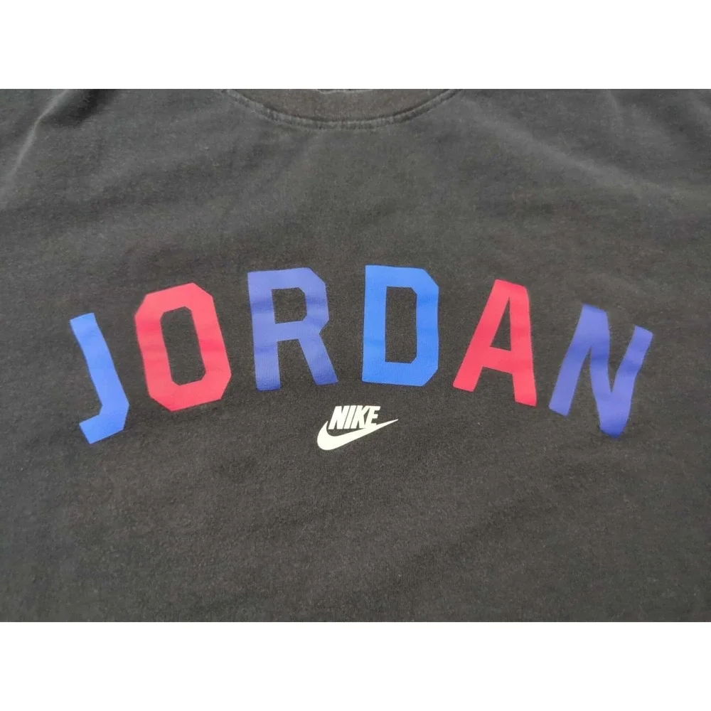 Nike Air Jordan‎ T Shirt Mens XXL Black Short Sleeve Logo Basketball Athletic